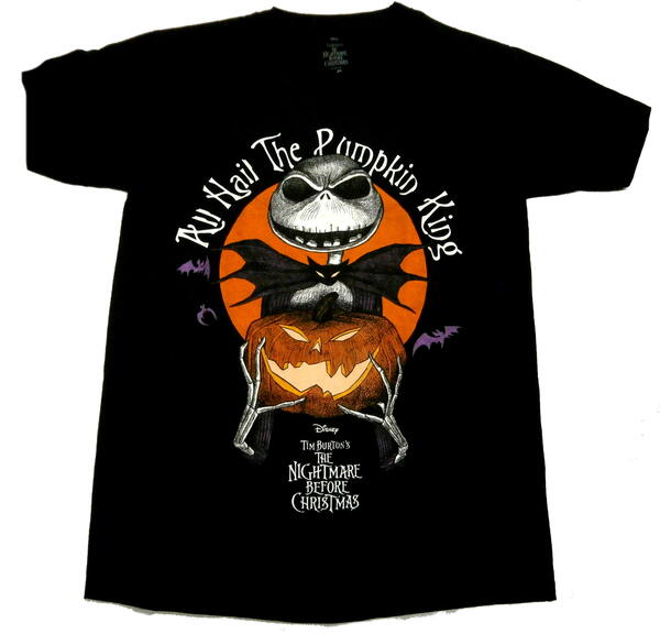 【THE NIGHTMARE BEFORE CHRISTMAS】ナイトメアビフォアクリスマス「ALL HAIL THE PUMPKIN KING」Tシャツ