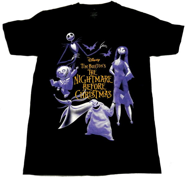 【THE NIGHTMARE BEFORE CHRISTMAS】ナイトメアビフォアクリスマス「PURPLE CHARACTERS」Tシャツ