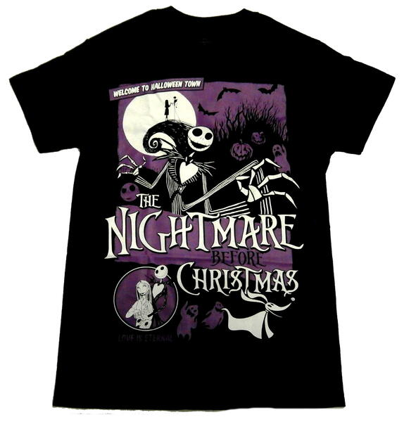 【THE NIGHTMARE BEFORE CHRISTMAS】ナイトメアビフォアクリスマス「WELCOME TO HALLOWEEN TOWN」Tシャツ