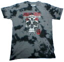 【GUNS＆ROSES】ガンズアンドローゼズ「FLOWER SKULL DEEP DYE」Tシャツ