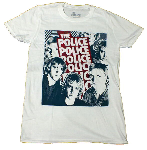 【THE POLICE】ポリス「HALF TONE FACES」Tシャツ