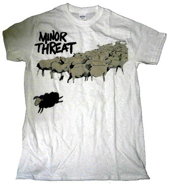 【MINOR THREAT】マイナースレット「OUT OF STEP WHITE」Tシャツ