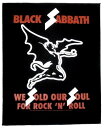 BLACK SABBATH 布バックパッチです(糊なし) 縦35.5cm　横(上)29.5cm 送料無料です