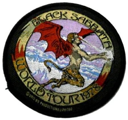 【BLACK SABBATH】ブラックサバス「WORLD TOUR78」布刺しゅうパッチ 【BLACK SABBATH】ブラックサバス「WORLD TOUR78」布刺しゅうパッチ