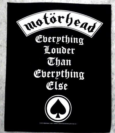 【MOTORHEAD】モーターヘッド「LOUDER THAN ELSE」布バックパッチ