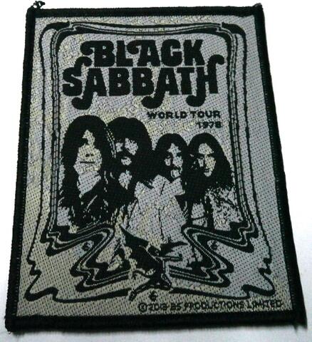ブラックサバス「WORLD TOUR 1978」布刺しゅうパッチ