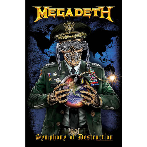 MEGADETH 遮光フラッグです ポリエステル素材 縦106cm 横65cm メール便送料無料です