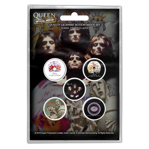 【QUEEN】クイーン「EARLY ALBUMS」ボタンピンバッジセット