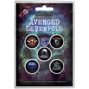 AVENGED SEVENFOLD ボタンピンバッジ5個セットです 各 直径2.5cm 裏面ピン留めです バラ売りは対応しておりません