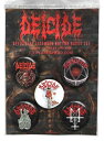 DEICIDE ボタンピンバッジ5個セットです 各 直径2.5cm 裏面ピン留めです バラ売りは対応しておりません