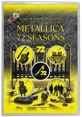 【METALLICA】メタリカ「72 SEASONS」ボタンピンバッジセット