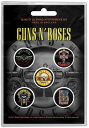 【GUNS&ROSES】ガンズアンドローゼズ「BULLET LOGO」ボタンピンバッジセット