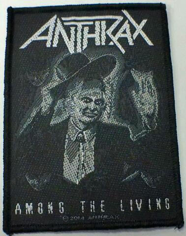 ANTHRAX 布刺しゅうパッチです(糊なし) 縦100mm 横75mm メール便送料無料です