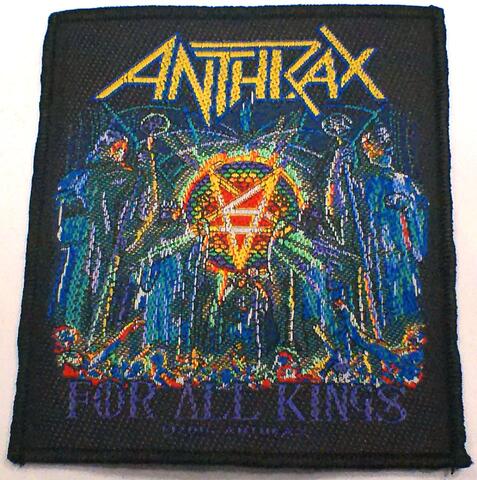 【ANTHRAX】アンスラックス「FOR ALL KINGS」布刺しゅうパッチ 【ANTHRAX】アンスラックス「FOR ALL KINGS」布刺しゅうパッチ