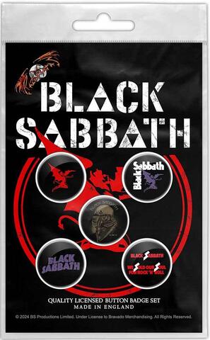【BLACK SABBATH】ブラックサバス「RED DEVIL」ボタンピンバッジセット