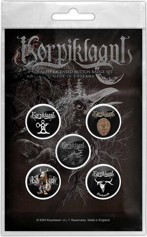 【KORPIKLAANI】コルピクラーニ「RAVEN」ボタンピンバッジセット
