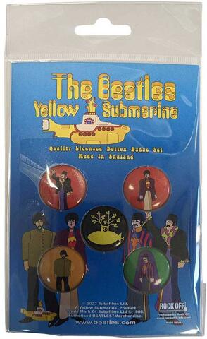 【THE BEATLES】ビートルズ「YELLOW SUBMARINE」ボタンピンバッジセット