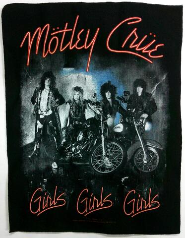 【MOTLEY CRUE】モトリークルー「GIRLS GIRLS GIRLS」布バックパッチ