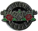 【GUNS&ROSES】ガンズアンドローゼズ「SILVER CIRCLE LOGO」メタルピンバッジ