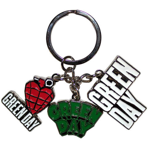 GREEN DAY メタル(金属)キーホルダーです 素材:亜鉛合金/ソフトエナメル 裏面はデザインなし 1つにライセンスの刻印になります 縦30mm 横25mm