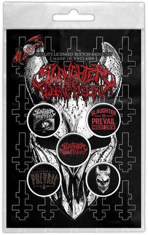 【SLAUGHTER TO PREVAIL】スローター トゥ プリベイル「LOGO」ボタンピンバッジセット