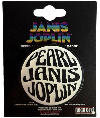 【JANIS JOPLIN】ジャニス ジョプリン「PEARL EMBLEM MONO」メタルピンバッジ