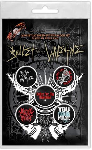 Rakuten - 【BULLET FOR MY VALENTINE】バレットフォーマイヴァレンタイン「LOGO」ボタンピンバッジセット