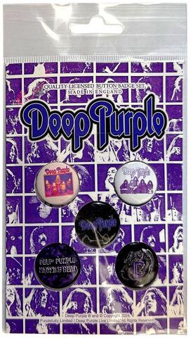 Rakuten - 【DEEP PURPLE】ディープ パープル「LOGO」ボタンピンバッジセット