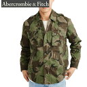 Abercrombie＆Fitchアバクロンビーアンドフィッチ正規品メンズミリタリーシャツジャケットアウターMilitary Shirt Jacket迷彩Olive Green Camoカモ柄132-327-0494-336インポートブランド海外買い付け正規【楽ギフ_包装】