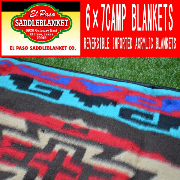 エルパソ キャンプブランケット リバーシブル インポーテッドアクリルブランケットELPASO SADDLEBLANKET アクリル ラグ リバーシブル CAMP BLANKETS REVERSIBLE IMPORTED ACRYLIC BLANKETS 民族柄 ベッドカバー ラグ ピクニック ホットカーペット メキシカン エスニック