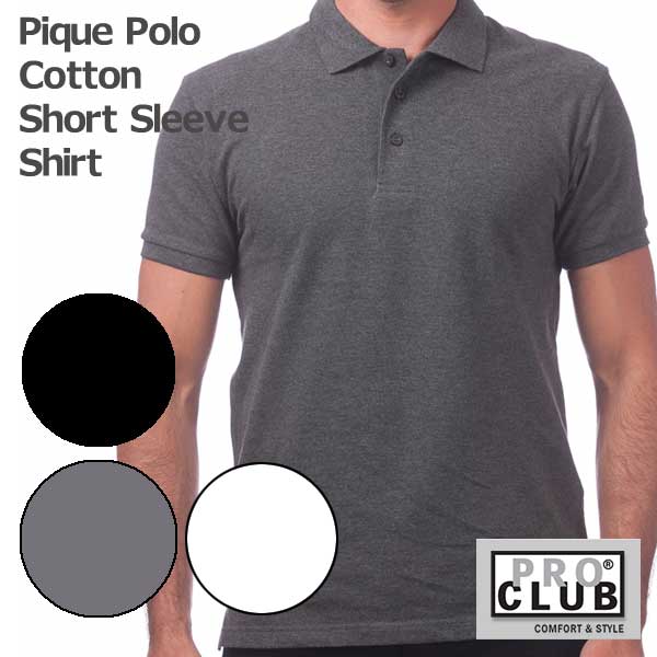PROCLUBプロクラブ PIQUE POLO SHIRT無地ポロシャツ鹿の子メンズ半袖ポロシャツ大きいサイズ アメリカ