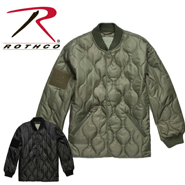 ロスコRothco ミリタリー キルティングジャケット アウターQuilted Woobie Jacket大きいサイズ軍物 オリーブブラックUSAアメリカ