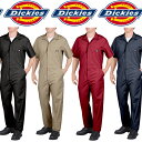 【正規品】【あす楽】Dickiesディッキーズ正規品 Short Sleeve Coverallsメンズ半袖つなぎ カバーオール 33999インポートブランド海外買い付け作業着ワークシャツ オールインワン ワークブランド