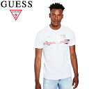 Guessゲス正規品メンズ半袖TEEシャツ トライアングルロゴFactory Victor Logo Tee プリント クルーネック X90I11RI7R1インポートブランド海外買い付け正規【楽ギフ_包装】