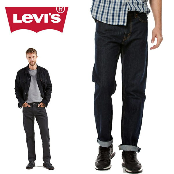 Levi 039 s 505 リーバイス正規品REGULAR FIT JEANS メンズ ジーンズ デニム 00505-0216 レギュラーストレート ブラックアウト 後染めリンスウォッシュインディゴINDIGOインポートブランド海外USA企画【楽ギフ_包装】