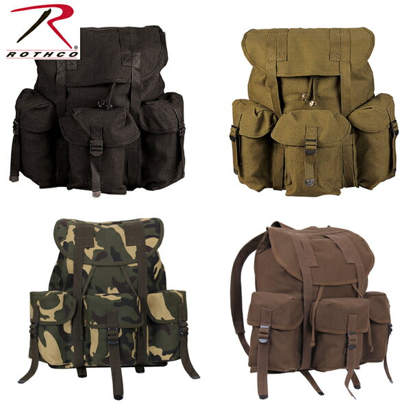 再入荷]ROTHCO ロスコ即納Rothco G.I. Type Heavyweight Mini Alice Pack　バックパック リュック キャンバス生地ミリタリーバッグ 米軍 ブランド サバゲー 無骨キャンプ海外買い付けインポートブランド海外買い付けインポートブランド【楽ギフ_包装】