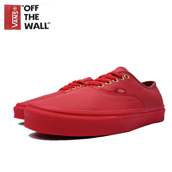 バンズ スニーカー 正規品 ヴァンズVANS AUTHENTIC (LEATHER)RED バンズ オーセンティック (レザー)レッドVN0A2Z5I1EDアメリカ買い付けUSAモデル【あす楽対応】【楽ギフ_包装】