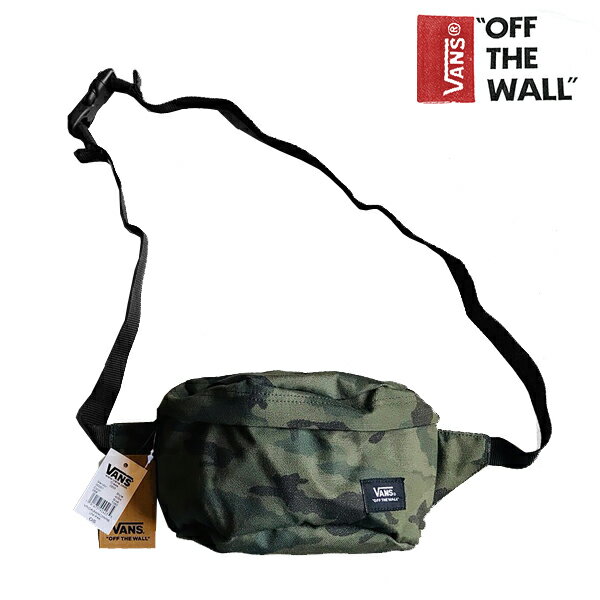 Vans バンズ ヴァンズ正規品ウエストポーチ バッグ カモ迷彩柄Uni-Pak FANNY PACK 斜め掛けヒップバック (GREEN CAMO) VN0A3WKDRR6-059インポートブランド海外買い付け正規