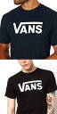 Vans プリント　半袖　丸首　Tシャツ Vans Off The Wall 'Classic Logo' Men's Tee Shirt 黒 BLACK ブラック VN000LFLY28バンズ VANSヴァンズ メンズ インポートブランド ジムトレーニングウェア【通販】