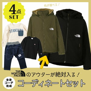 【23AW新作】ノースフェイスの新作アウター入りコーディネートセット（100cm 110cm 120cm 130cm 140cm 150cm）THE NORTH FACE Champion チャンピオン福袋 2023 2024 男の子向け