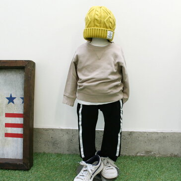 【半期に一度の大セール★30％OFF】F.O.KIDS 裏毛ガゼットクルーネックシャツ（90cm 100cm 110cm 120cm 130cm 140cm） 薄手 キッズ 【メール便可】