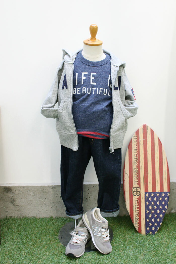 【SALE★40％OFF】F.O.U エフオーユー LIFE IS リバーシブル 長袖Tシャツ（90cm 110cm）60X【1点のみメール便可】ロンT