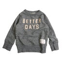 【半額クーポン対象】【80cm】noa department store 親子ペア お揃い BETTER DAYS フェルトトレーナー【1点のみメール便可】 ト...