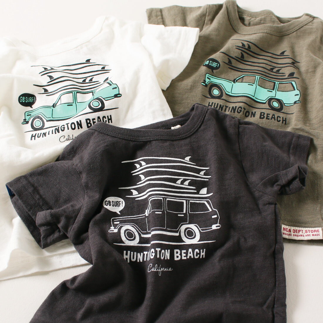 当店オリジナル noa department store. 半袖 TシャツGO SURF Tシャツ（80cm） お揃い【1点のみメール便可】のサムネイル