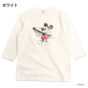 在庫限り ディズニー ミッキーマウス 7分袖Tシャツ Surf Mickey（160cm）【1点のみメール便可】ノアデパートメントストア オリジナル