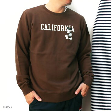 【ガレージセール★20%OFF】ディズニー お揃い noa department store CALIFORNIA ミッキーマウス トレーナー (S M L) ペアルック レディース メンズ 女性 男性 ギフト プレゼント 【メール便不可】