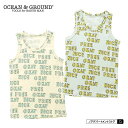 オーシャンアンドグラウンド Ocean＆Ground Good Words柄タンクトップ（90cm 100cm 110cm 120cm 130cm 140cm）【1点のみメール便可】肌着 保育園 お着替え