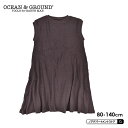 OCEAN&GROUND オーシャンアンドグラウンド ワッフルビックワンピース（90cm 110cm 130cm 140cm）ワンピース【1点のみメール便可】 1017604