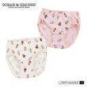 オーシャンアンドグラウンド Ocean＆Ground○新作○ガールズショーツ Ice pop柄（100cm 110cm 120cm 130cm）【4枚までメール便可】新学期 肌着 下着