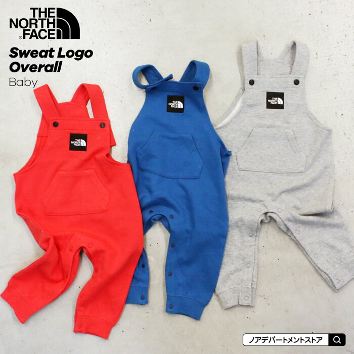 ノースフェイス ベビー THE NORTH FACE B Sweat Logo Overall（80cm 90cm）出産祝い ギフト 送料無料 スウェットロゴ オーバーオール 【メール便不可】NBB32103 ボトムス 1歳